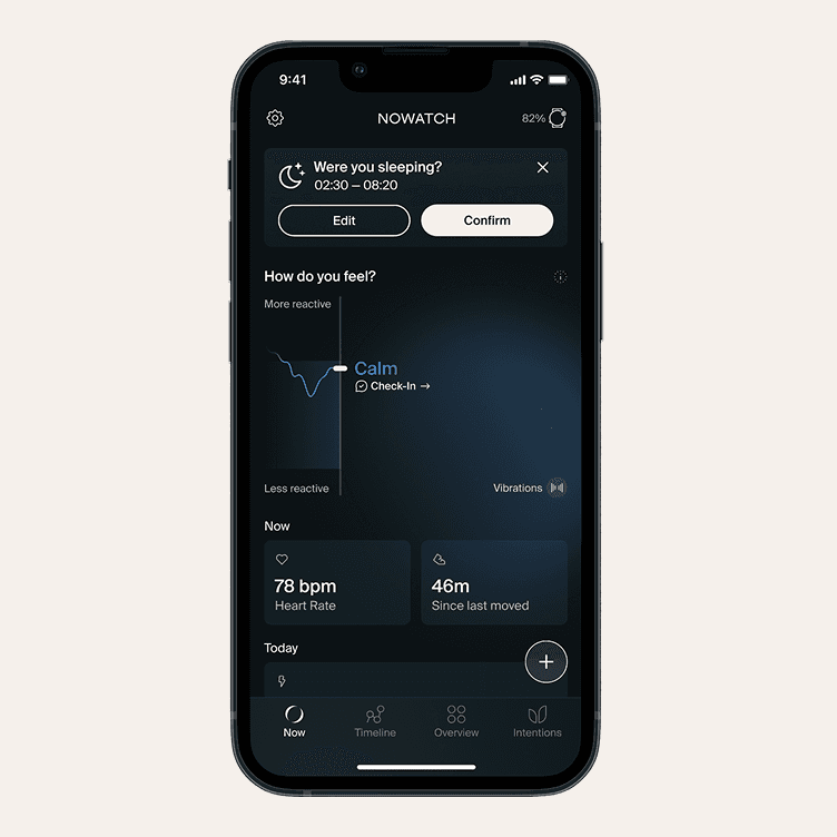 NOWATCH timeline view
